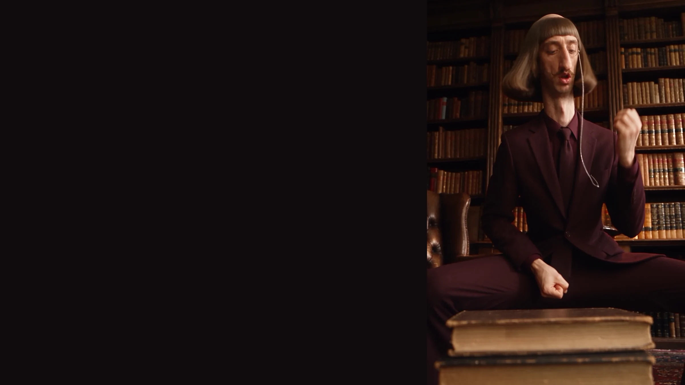 Lord Fuquaad awaits your allegiance in his library